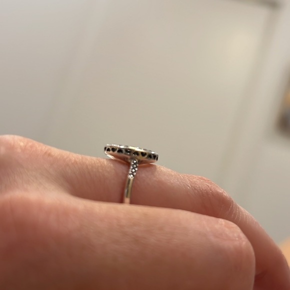 Sterling Silver Hearts of Pandora Halo Ring - Picture 4 of 8